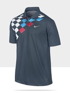 Nike Golf Dri Fit Blue Short Sleeve Polo Shirt